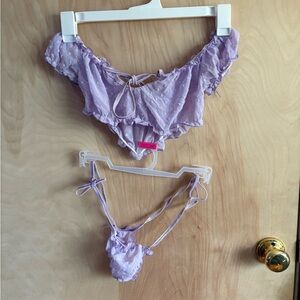 Lavender Lace Women's Intimate Set
